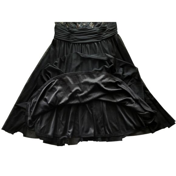 New JH Evenings Women's Black Sleeveless Lace Sequins Cocktail Dress Size 8 - Picture 5 of 13